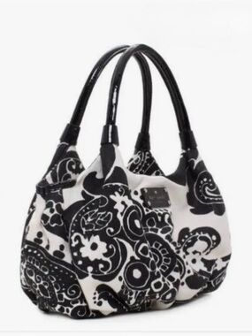 Kate Spade Paisley Karen Bag Canvas Leather Trim Used Once ECU